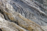 Schitterend gevormde lijnen in de rotsen bij de Ptarmigan Cirque