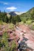 De Red Rock Canyon in Waterton Lakes NP in Canada