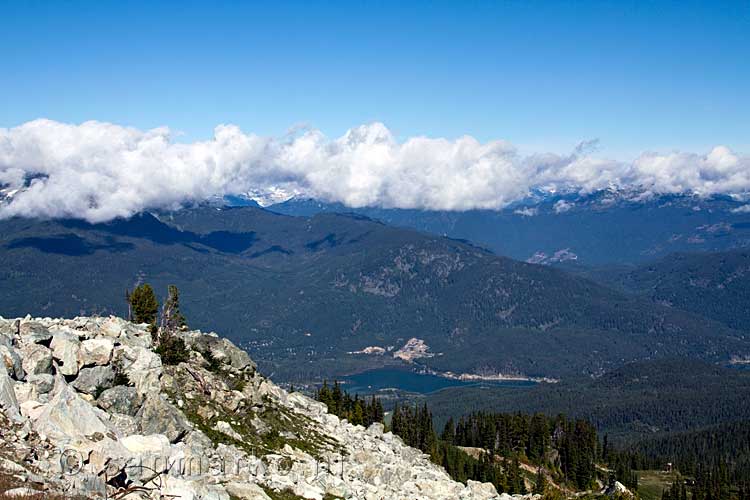 Tijdens de wandeling op de Blackcomb Mountain mooie uitzichten