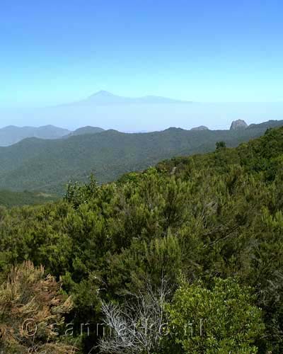 Tenerife gezien vanaf La Gomera - Wandelen op La Gomera - Canarische Eilanden - Spanje