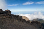 Een blik richting de Atlantische Oceaan - Wandelen bij Roque de los Muchachos - La Palma