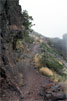 Wandelpad richting mirador Los Andenes bij de Roque de los Muchachos op La Palma