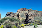 Aan het begin van de wandeling bij Los Roques de Garcia in Las Cañadas de schitterende rotsformaties