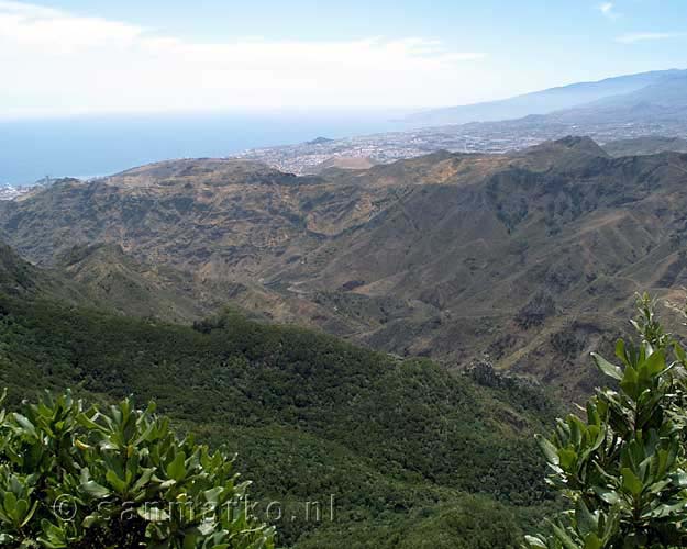 Uitzicht op Santa Cruz vanaf de wandeling bij Anaga de Tenerife