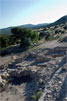 Het uitzicht van de opgraving van Festos op Kreta