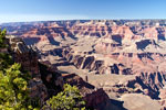 Uitzicht tijdens het wandelen langs de South Rim van de Grand Canyon