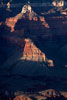 De zon bijna onder in Grand Canyon