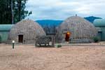 De rondavels in het Rest Camp in Mlilwane Wildlife Sanctuary in Swaziland