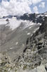 Best steil en ver naar beneden vanaf de Matterhorn in Zwitserland