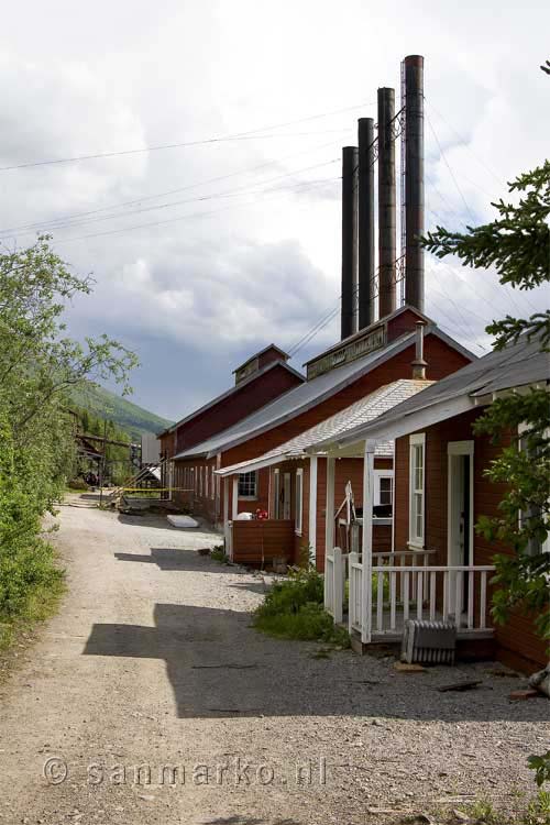 Schoorstenen van de oude Kennecott kopermijn