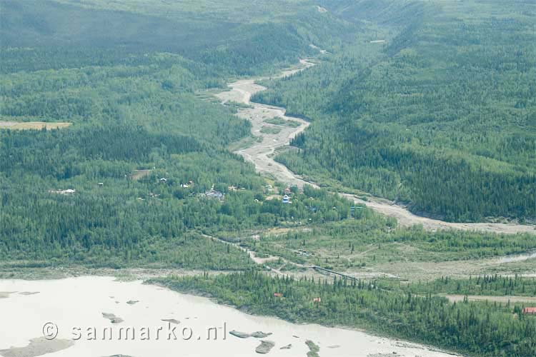 McCarthy in Alaska vanuit de lucht