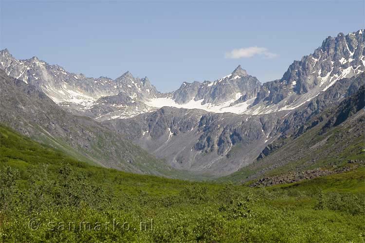 De Mint Glacier dichtbij Hatcher Pass in Alaska