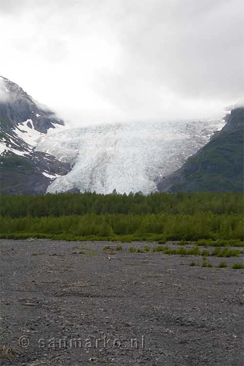 De Exit Glacier vlakbij Seward in Alaska