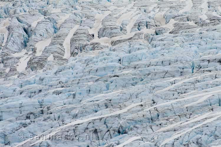 Closeup van de Exit Glacier in Alaska
