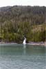 Een van de watervallen in Prince William Sound in Alaska