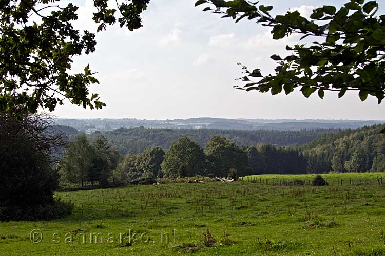 Uitzicht over de Ardennen onderweg terug naar Solwaster