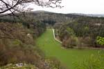 Vanaf het uitzichtpunt een schitterend uitzicht over de Ardennen bij Han-sur-Lesse