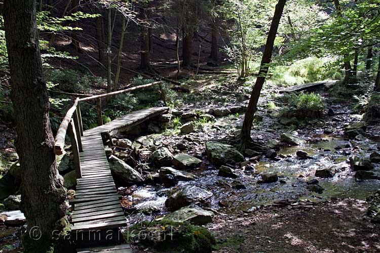 Een van de vele bruggetjes over de La Statte bij Solwaster in de Ardennen