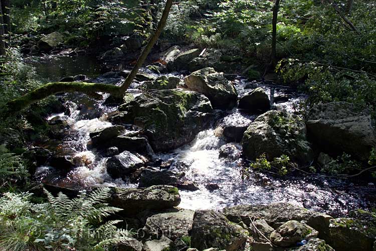 De watervallen van de La Hoëgne in de Ardennen in België