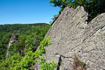 Het uitzicht over de rotsen van Le Hérou bij Nadrin, vlakbij La Roche-en-Ardenne