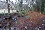 Het eerste bruggetje over de Ninglinspo in de Ardennen in België