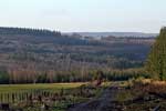 Het uitzicht over de Ardennen bij Noncèveux in België