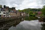 De Ourthe bij La Roche-en-Ardenne in de Ardennen van België