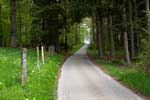 Via een steile asfaltweg wandelen we terug naar Stavelot