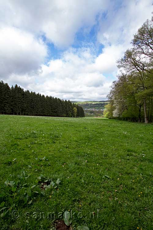 Een mooi uitzicht over de Ardennen bij Stavelot in België