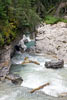 De mooie rivier in Johnston Canyon in Banff NP in Canada