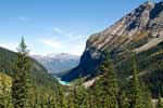 Het blauwe gletsjermeer Lake Louise in Alberta in Canada