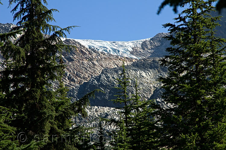De Illecillewaet Glacier in het betoverende Glacier NP in Canada