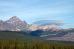 Mount Edith Cavell gezien vanaf de Icefields Parkway tussen Jasper en Banff