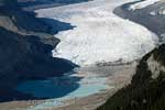 Het uitzicht vanaf Parker Ridge op de Saskatchewan Glacier aan de Icefields Parkway