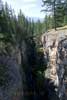 Een van de eerste mooie uitzichten tijdens onze wandeling door Maligne Canyon