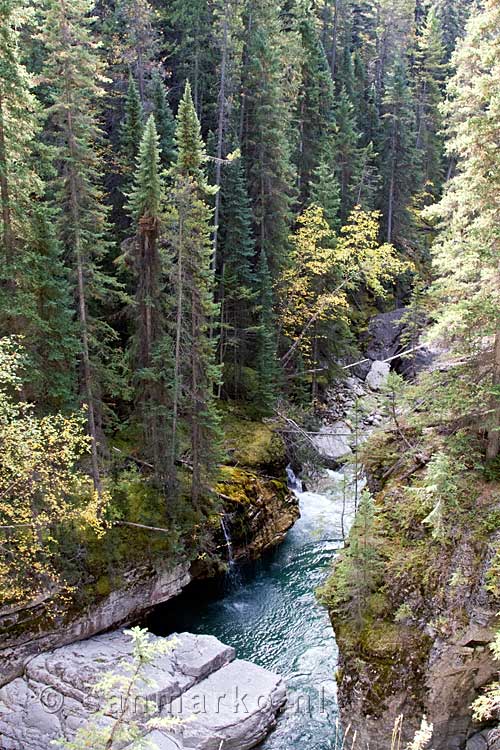 Nog een mooi uitzicht vanaf het wandelpad over Maligne Canyon