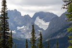 Het laatste uitzicht over Kananaskis Country bij Chester Lake bij Canmore