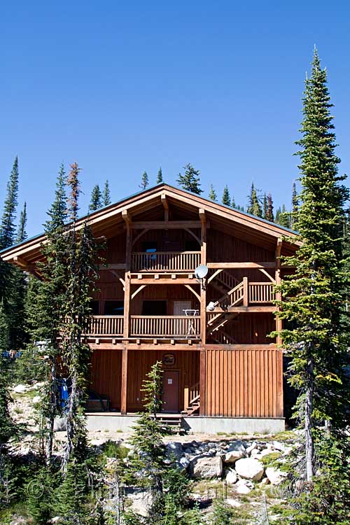 Kokanee Glacier Cabin, het eindpunt van onze wandeling