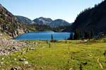 Op de terugweg een spectaculair uitzicht over Kokanee Lake bij Nelson