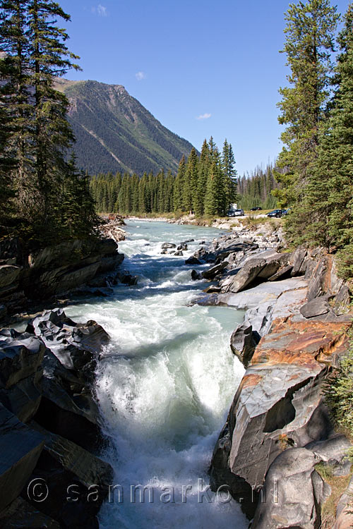 De Numa Falls in de Kootenay River in Alberta in Canada