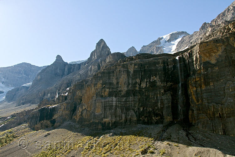 De bergen rondom de Stanley Glacier in Kootenay National Park in Canada
