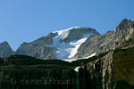 De Stanley Glacier gezien vanaf het wandelpad in Kootenay National Park