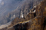 De grillige rotsen rondom de Stanley Glacier in Kootenay National Park