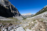 De vallei van de Stanley Glacier in Kootenay National Park in British Columbia