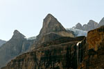 De pieken rondom de Stanley Glacier in Kootenay National Park