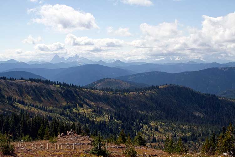 Het uitzicht over Manning Provincial Park tijdens onze wandeling