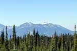 Uitzicht op Mount English vanaf het wandelpad naar Eva en Miller Lake in Mount Revelstoke NP