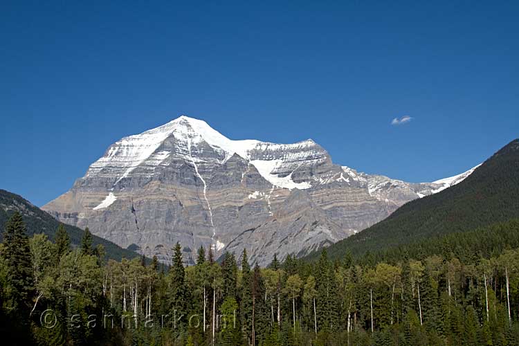 Bij het bezoekerscentrum ziet Mount Robson er goed uit!