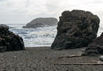 Aangekomen op South Beach in Pacific Rim NP op Vancouver Island