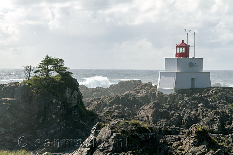 De vuurtoren van Ucluelet langs het Wild Pacific Trail